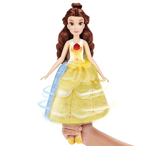 Disney Princess - Bella Vestido mágico - Muñeca de Cambio rápido de Ropa Inspirada en la película La Bella y la Bestia - Juguete para niñas de 3 años en adelante