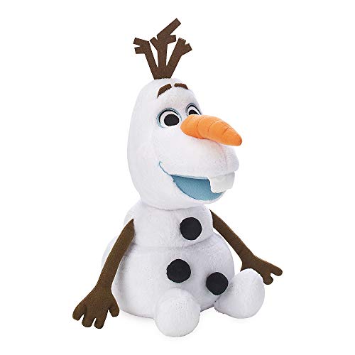 Disney Store: Peluche de Olaf, Frozen 2, 38 cm, Peluche con Acabado Brillante y Copos de Nieve Bordados, Adecuado para Todas Las Edades