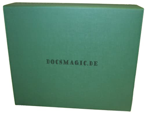 docsmagic.de Premium 4-Row Trading Card Storage Box Green + Trays & Divider - MTG PKM YGO - Caja de Almacenaje Verde