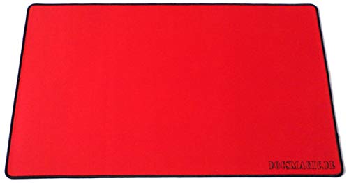 docsmagic.de Premium Playmat + Tube Big Transparent Red - 60 x 34 cm - Tapete de Juego + Rodillo de Transporte Roja