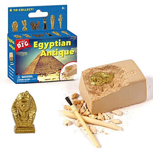 Dr. Daz Juego de excavación de Egipto para niños de Egipto, juguete para excavar, figuras de arqueología, regalo de científico a partir de 7, 8, 9 años, 6 unidades