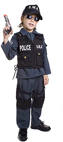 Dress Up America Kinder SWAT-Kostüm - Größe klein (4-6 Jahre)