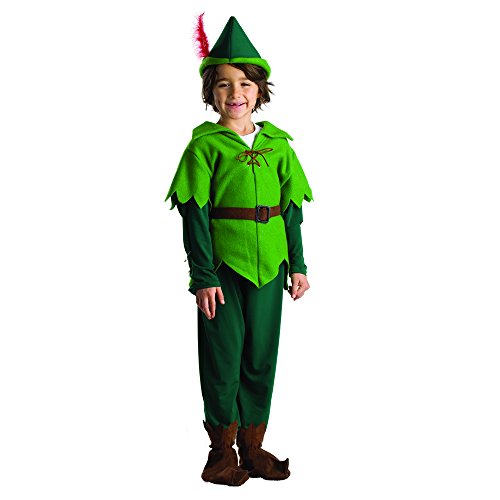Dress up America- Peter Pan de Vestuario para los niños-Tamaño Medio (8-10 años) costume, Multicolor, (Cintura: 76-82, Altura: 114-127 cm) (837-M)