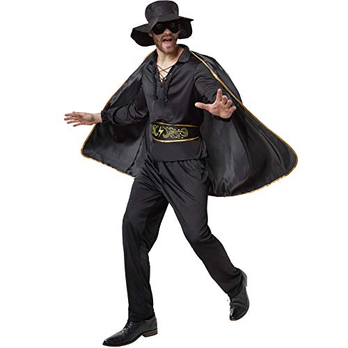 dressforfun 900531- Disfraz de Hombre Zorro, Traje de El Zorro Negro (XL | No. 302663)