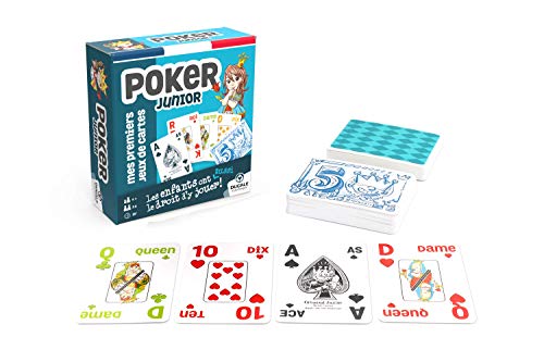 Ducale, el Juego francés Poker Magie Varuette de Magiciano y Libro explicativo Belote Rami Batailles Tarot Junior 130008048 Azul