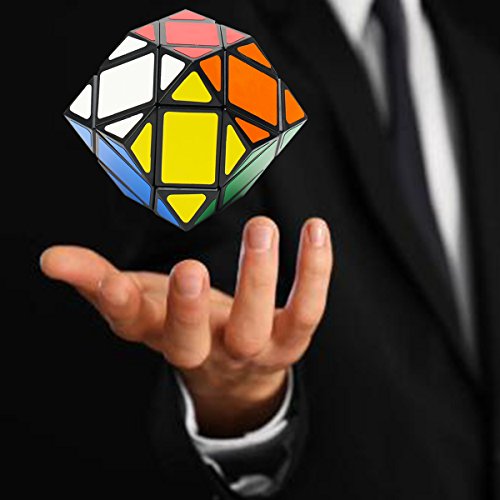 EASEHOME Diamante Speed Magic Puzzle Cube, Diamond Rompecabezas Cubo Mágico PVC Pegatina para Niños y Adultos, Negro