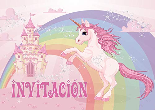 Edition Colibri 10 Invitaciones en español “Unicornio“: Juego de 10 Invitaciones para el cumpleaños Infantil / Fiesta (10952 ES)
