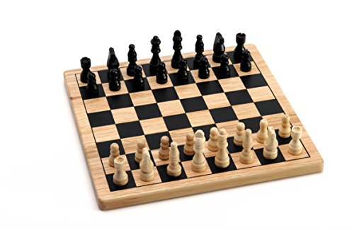 Editrice Giochi 6036101 – Juegos Clásicos de Madera Damas, ajedrez y Tres en línea