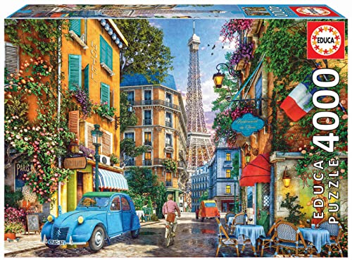 Educa - Calles de París | Puzzle de 4.000 piezas | Medida aproximada: 136 x 96 cm | Incluye servicio de pieza perdida hasta agotar existencias | A partir de 14 años (19284)