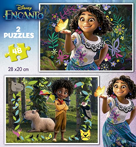 Educa Encanto Disney 2 Puzzles de Cartón con 48 Piezas Cada Uno