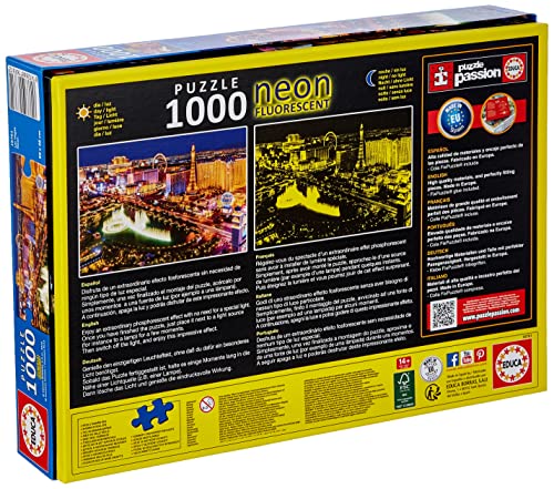 Educa -Las Vegas Neon Puzzle, 1000 Piezas, multicolor, 1.000 (16761)