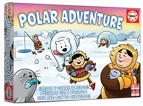 Educa - Polar Adventure. Juego de Mesa Infantil. ¿Serás el Primero en Conseguir Tres Peces? A Partir de 4 años. Ref. 18850