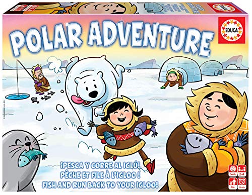 Educa - Polar Adventure. Juego de Mesa Infantil. ¿Serás el Primero en Conseguir Tres Peces? A Partir de 4 años. Ref. 18850