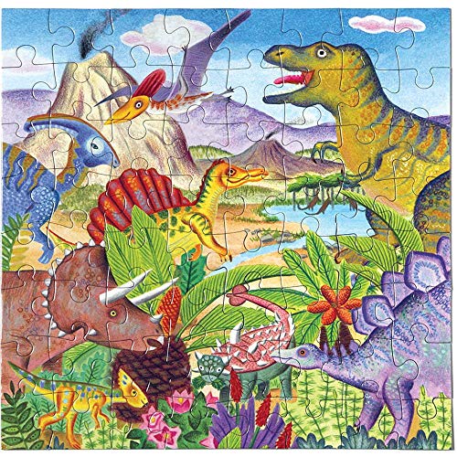 eeBoo, Puzzle de 64 Piezas Isla de Dinosaurios, Juguete para niños y niñas (5a+)