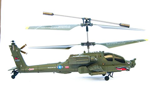 efaso RC hélicoptère S109G 3 canaux mini hélicoptère – AH-64 Apache de Syma