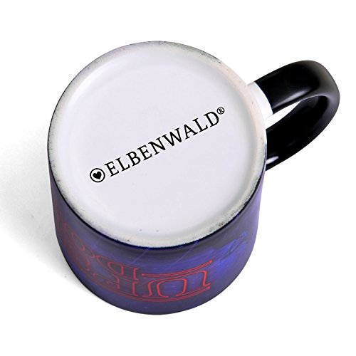 Elbenwald Upsidedown Taza de Cosas más Raras Ventiladores 320 ml de Azul de cerámica