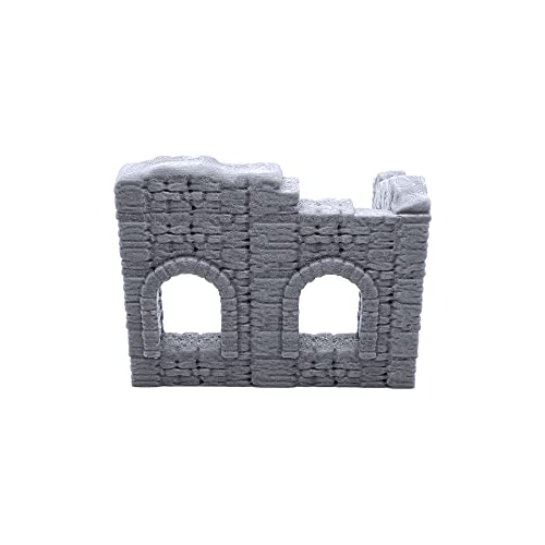EnderToys Battle Ruined Walls, Terrain Scenery for Tabletop 28mm Miniatures Wargame, 3D Printed and Paintable