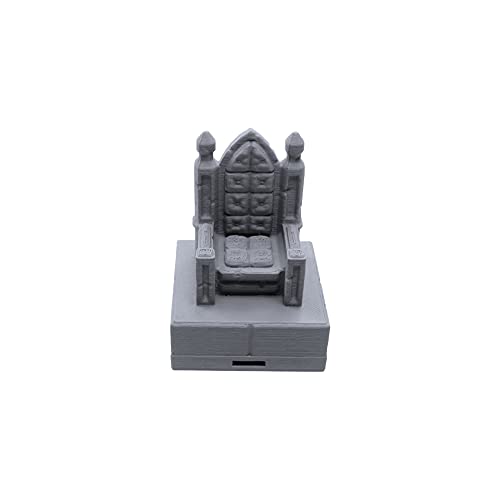 EnderToys Bloqueo de Azulejos de mazmorra â€“ Throne habitación, Terrain Scenery Mesa 28 mm miniaturas Juego de rol, 3D Impreso pintable