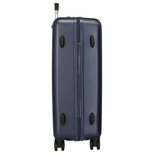 Enso My Favorite Book Juego de maletas Azul 55/68 cms Rígida ABS Cierre de combinación lateral 104L 6 kgs 4 Ruedas dobles Equipaje de Mano