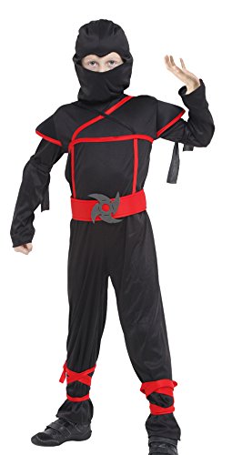 EOZY-Disfraz de Ninja para Niño Disfraz Ninjago Negro Disfraz de Fiesta de Halloween y Carnaval Disfraz de Cosplay (S, negro)