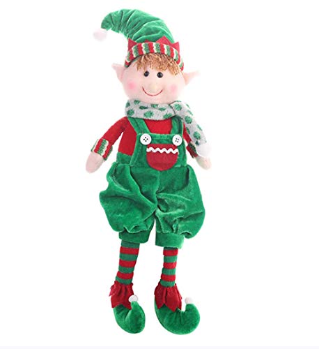 Erlove Peluche navideño, muñeco con Figura de Duende Sentado, Adornos de muñeco de Duende para Regalo de niños