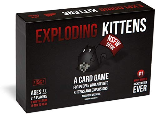 Exploding Kittens LLC Juego (EKG-NSFW1-1) + Streaking Kittens: This is The Second Expansion of , Barraja de Cartas