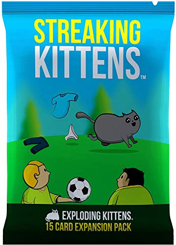 Exploding Kittens LLC Juego (EKG-NSFW1-1) + Streaking Kittens: This is The Second Expansion of , Barraja de Cartas