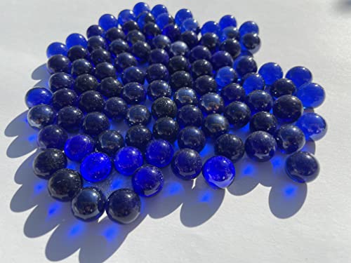 FAIRY TAIL & GLITZER FEE Bolas de cristal transparentes, color azul, 16 mm, 500 g, canicas decorativas