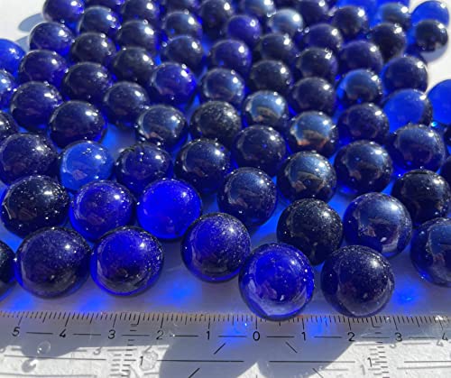 FAIRY TAIL & GLITZER FEE Bolas de cristal transparentes, color azul, 16 mm, 500 g, canicas decorativas