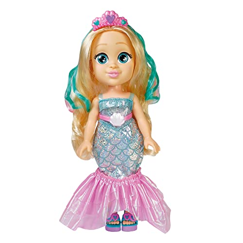 Famosa - Muñeca de Love Diana con vestido transformable de Sirena a vestido de Fiesta y accesorios de juego, para jugar a las aventuras de Diana, para niñas y niños mayores de 4 años (LVE08000)