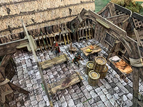 Fantasy Battle Systems Wargames Terrain - Mead Hall - Multi Level Tabletop War Game Board - Wargaming 40K Universe - BSTFWE018