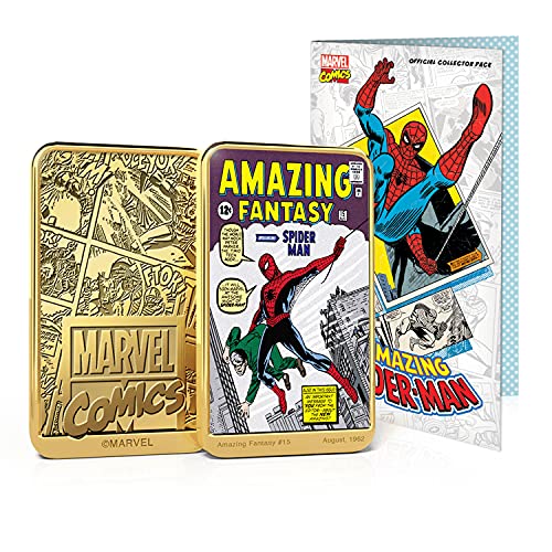 FANTASY CLUB Marvel Comics Colección Completa Spiderman, 6 Lingotes bañados en Oro 24 Quilates