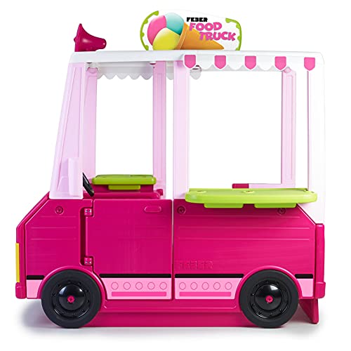 FEBER - Food Truck, combinación de vehículo y Cocina de Juguete 2en1, más de 50 Accesorios y Utensilios de Comida, para niños y niñas a Partir de 3 años, desarrolla la imaginación, Famosa (800012990)