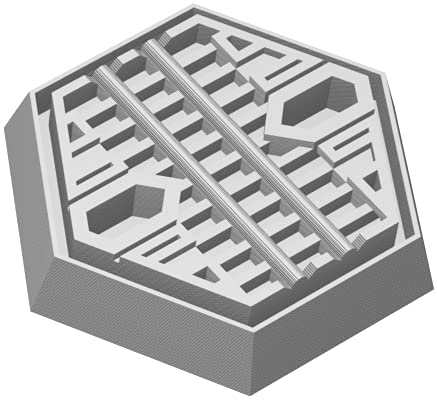 Feldherr Base Hexagonal de plástico para Juegos de Mesa / tableros - 35 mm x 30 mm x 6 mm