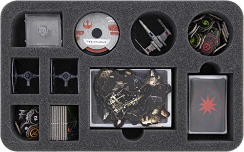 Feldherr Half-Size Case 90 Compatible con Star Wars: X-Wing Second Edition - Core Set + 10 pequeñas Naves
