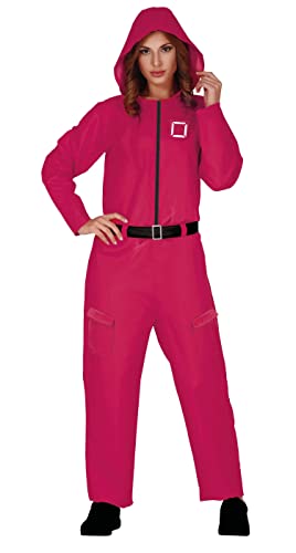FIESTAS GUIRCA Disfraz Gamer Mono Rojo con Capucha Mujer Adulta Talla M 38-40