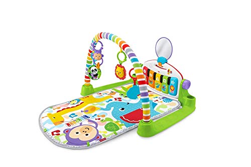 Fisher-Price Kick and Play Piano Gym, tapete de juego para bebé recién nacido con centro de actividades, música y sonidos, adecuado desde el nacimiento