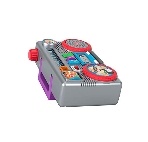 Fisher-Price Ríe y Aprende Radiocasete de juguete con sonidos, regalo para bebés +6 meses (Mattel GYB98), Español