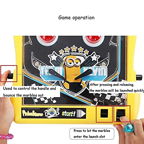 FQLY Máquina De Pinball De Educativo para Niños, Mini Juego De Arcade De Pinball, Máquina Electrónica De Pinball, Juguetes De Pinball De Mesa, Arcade Retro