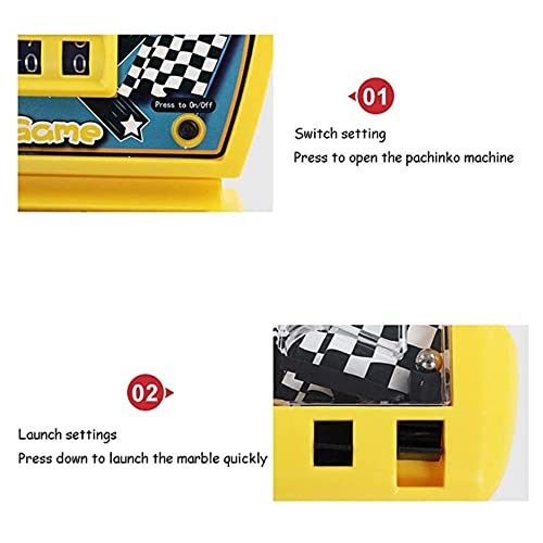 FQLY Máquina De Pinball De Educativo para Niños, Mini Juego De Arcade De Pinball, Máquina Electrónica De Pinball, Juguetes De Pinball De Mesa, Arcade Retro