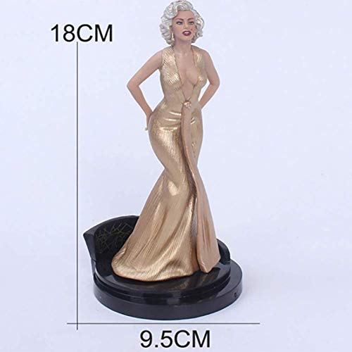 FRWANG Estatuas 7"Marilyn Monroe Caballeros Las Prefieren rubias 1/10 Escala PVC Estatua Figura de Juguete Figuras Modelo sin Caja de Regalo,18cm