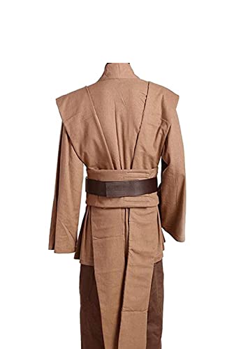 Fuman Disfraz de Kenobi Jedi con túnica, disfraz de Cosplay para hombres adultos