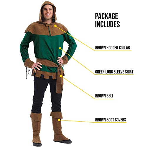 Fun Shack Disfraz Robin Hood Adulto, Disfraces Carnaval Hombre Disponible en Talla XL