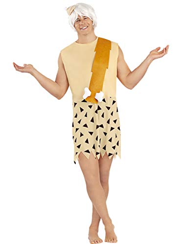 Funidelia | Disfraz de Bam-Bam - Los Picapiedra Oficial para Hombre Talla XL ▶ The Flintstones, Dibujos Animados, Los Picapiedra, Cavernícolas - Color: Naranja - Licencia: 100% Oficial