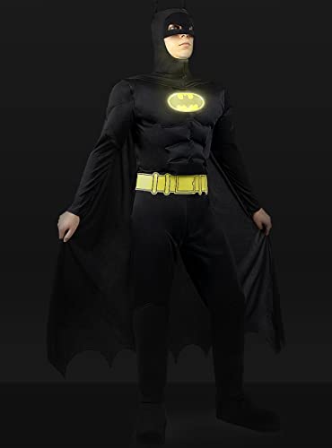 Funidelia | Disfraz de Batman TDK Lights On! para hombre ▶ Superhéroes, DC Comics, Murciélago - Disfraces para adultos, accesorios para Fiestas, Carnaval y Halloween - Talla M - Negro