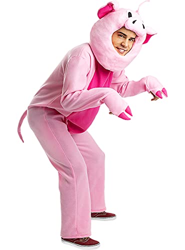 Funidelia | Disfraz de Cerdo para Hombre Talla M ▶ Animales - Color: Rosa - Divertidos Disfraces y complementos para Carnaval y Halloween