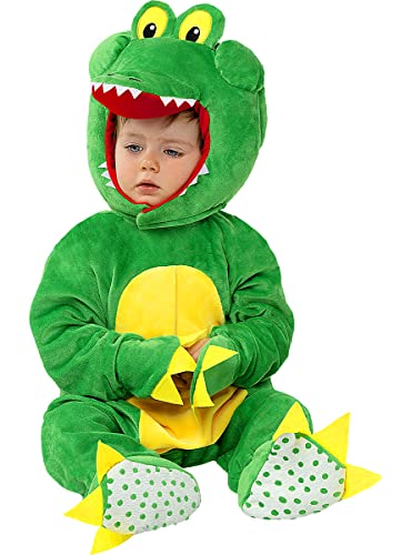 Funidelia | Disfraz de Cocodrilo para bebé ▶ Animales - Disfraz para niños y divertidos accesorios para Fiestas, Carnaval y Halloween - Talla 0-6 meses - Verde