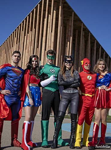 Funidelia | Disfraz de Flash Oficial para Hombre Talla L ▶ Superhéroes, DC Comics, Justice League - Color: Rojo - Licencia: 100% Oficial - Divertidos Disfraces y complementos