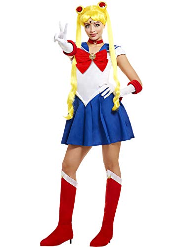 Funidelia | Disfraz de Luna - Sailor Moon Oficial para Mujer Talla XL ▶ Anime, Cosplay, Bunny Tsukino, Dibujos Animados - Color: Azul - Licencia: 100% Oficial