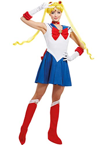 Funidelia | Disfraz de Luna - Sailor Moon Oficial para Mujer Talla XL ▶ Anime, Cosplay, Bunny Tsukino, Dibujos Animados - Color: Azul - Licencia: 100% Oficial